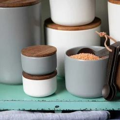 Brampton Stoneware Extra Small Canister, White