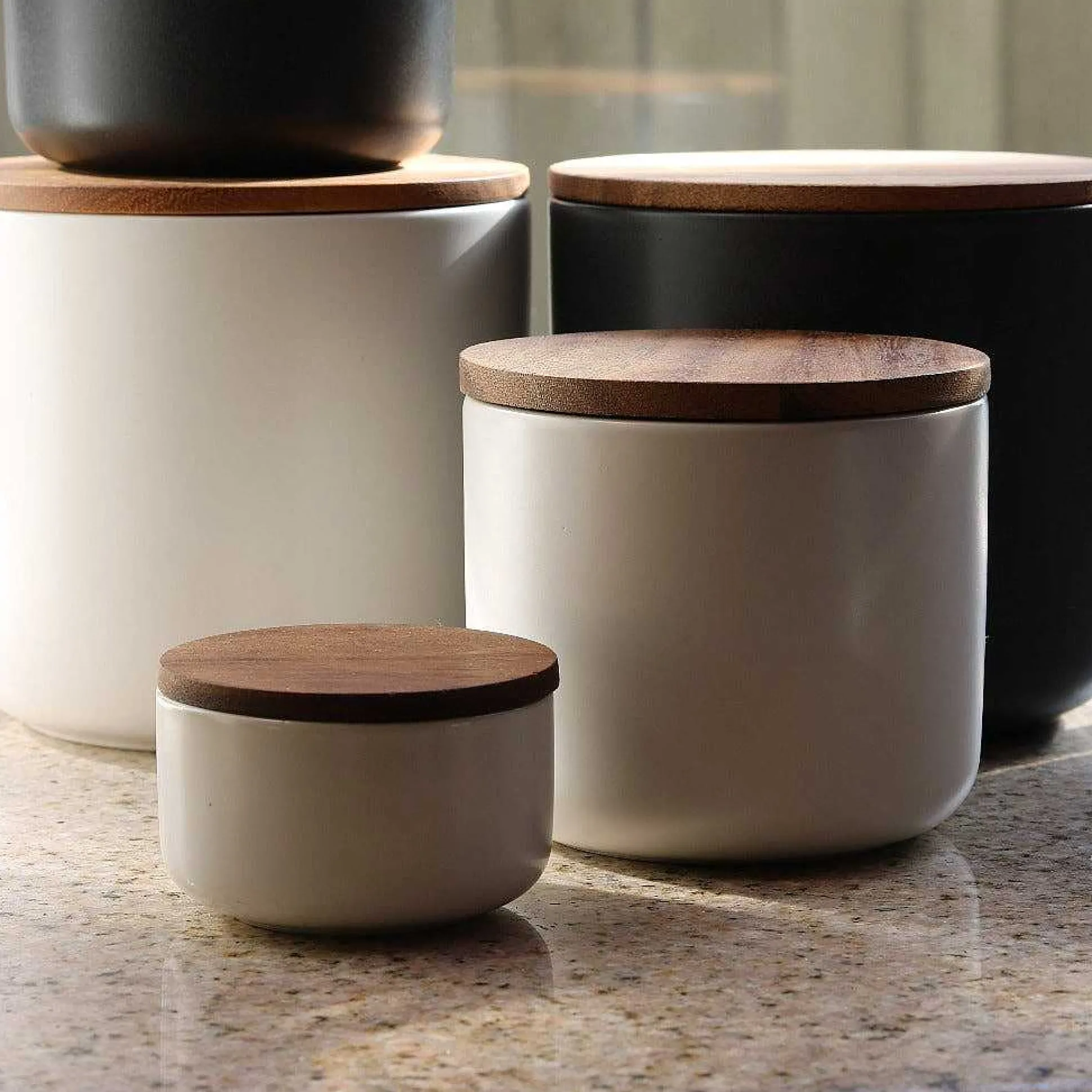 Brampton Stoneware Extra Small Canister, White