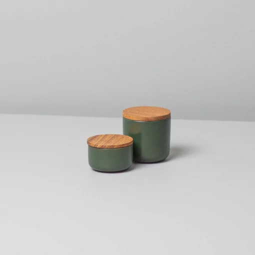 Brampton Stoneware Extra Small Canister, Forest Green