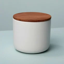 Brampton Stoneware Large Canister, White