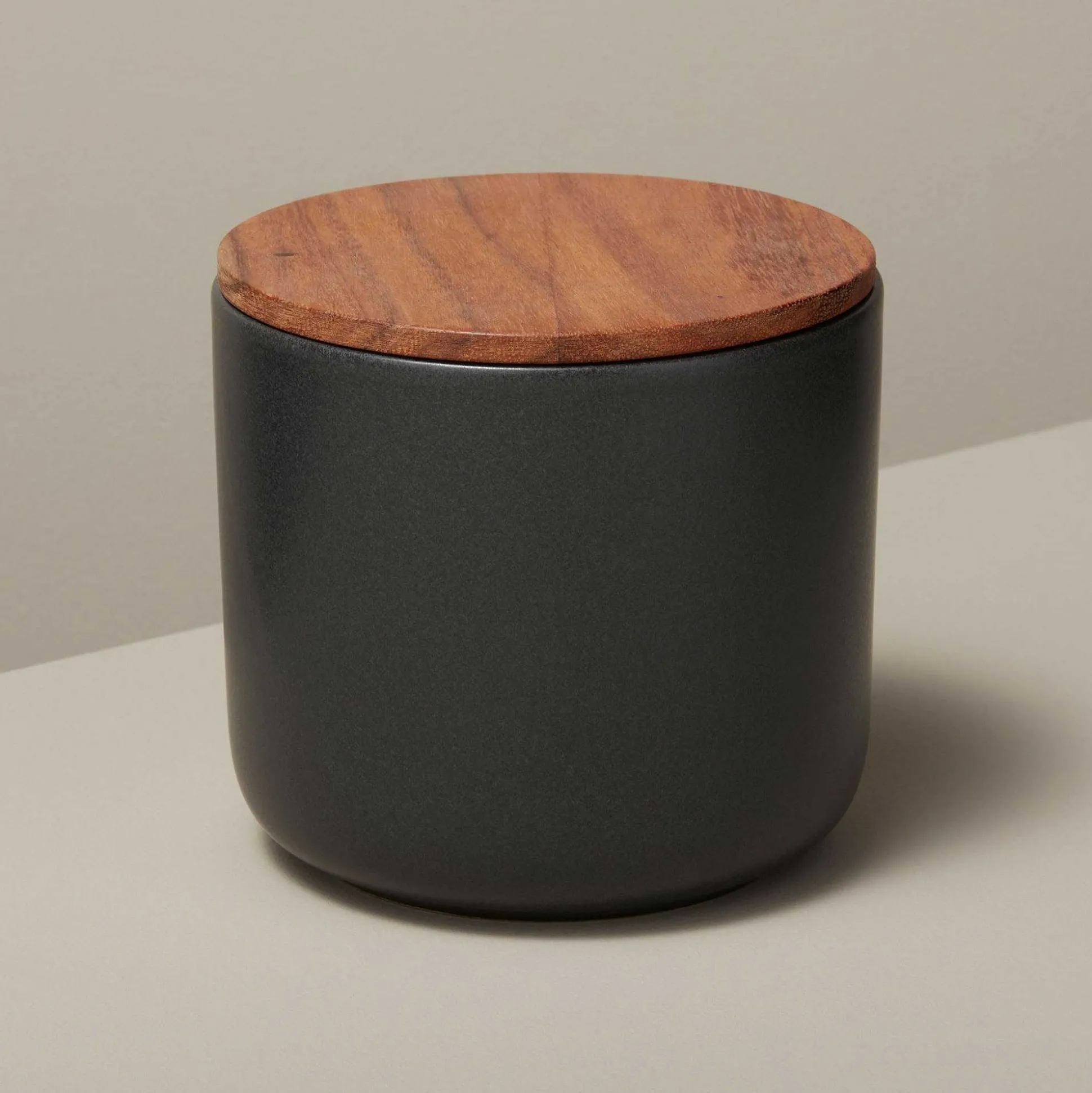 Brampton Stoneware Large Canister, Black