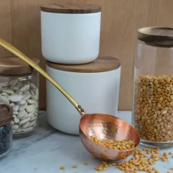 Brampton Stoneware Medium Canister, White