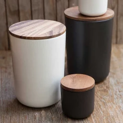 Brampton Stoneware Small Canister, Black