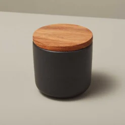 Brampton Stoneware Small Canister, Black