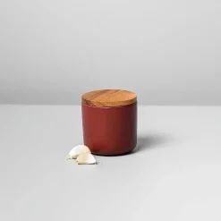 Brampton Stoneware Small Canister, Burgundy