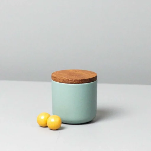 Brampton Stoneware Small Canister, Seaglass