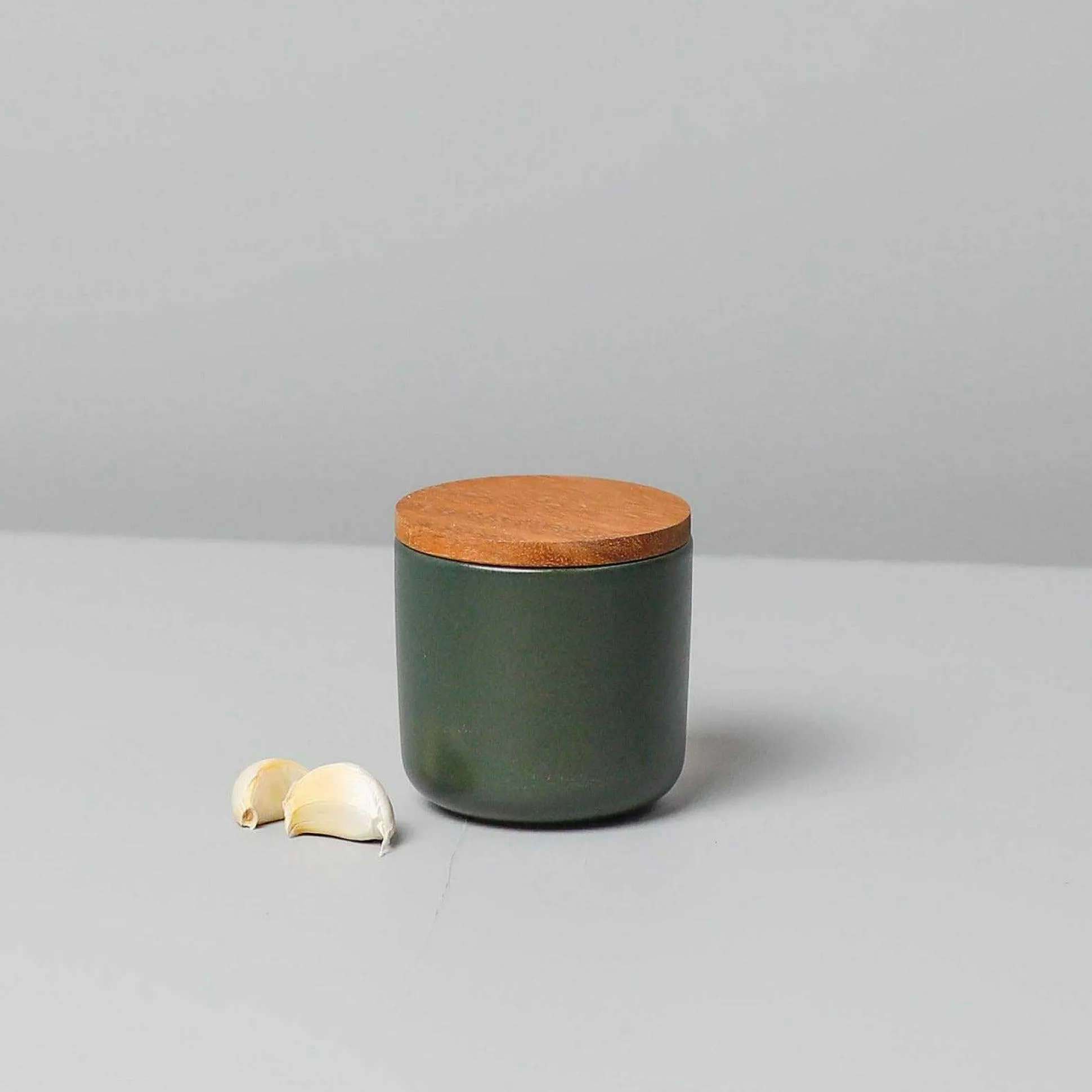 Brampton Stoneware Small Canister, Forest Green