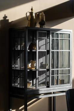 Burung Black Oak Cabinet