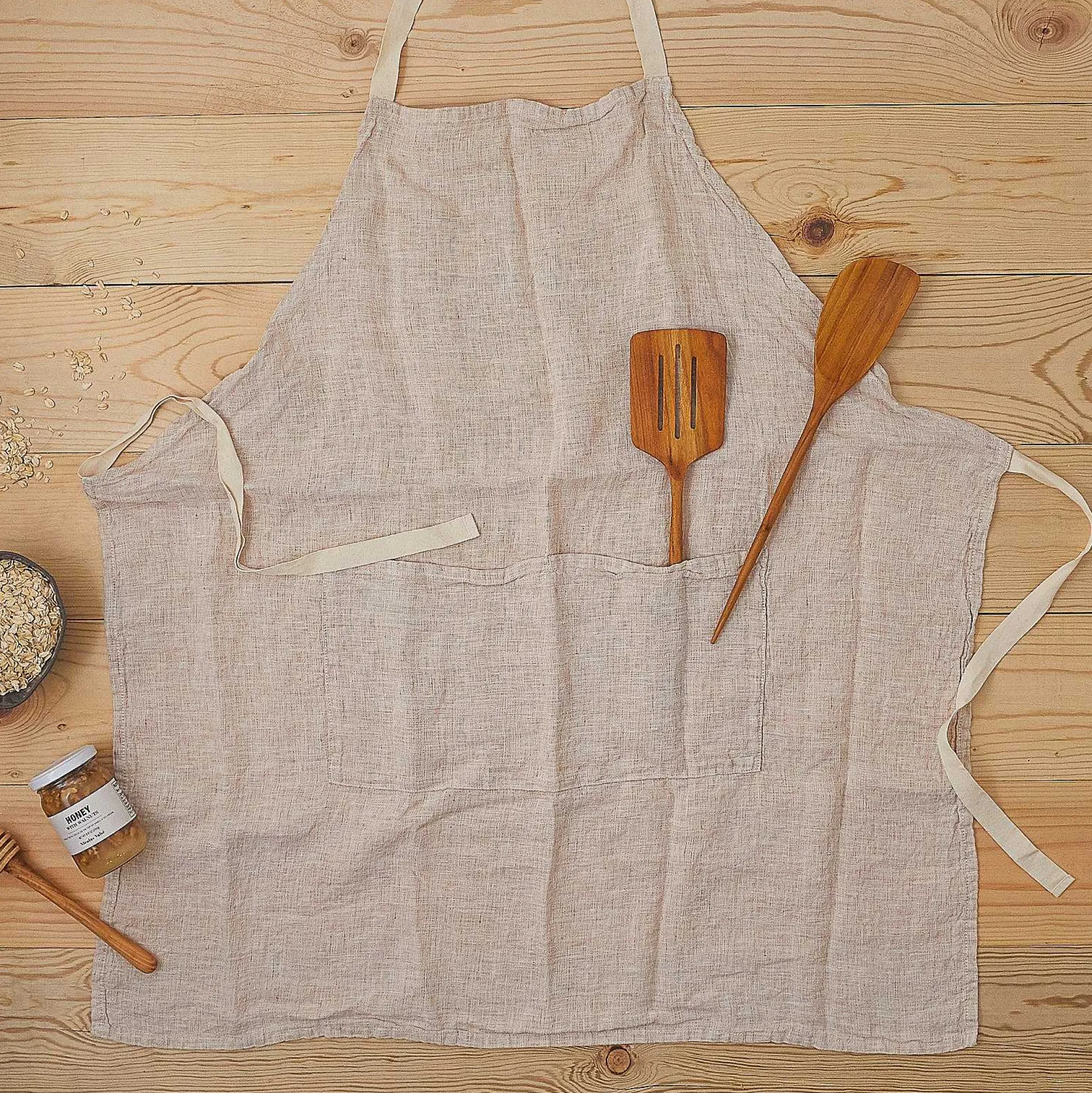 Carmela Kitchen Apron, Beige