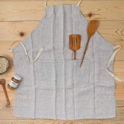 Carmela Kitchen Apron, Light Blue
