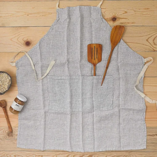 Carmela Kitchen Apron, Light Blue