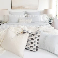 Carter Big Pillow, Ivory & Denim^Be Home Hot