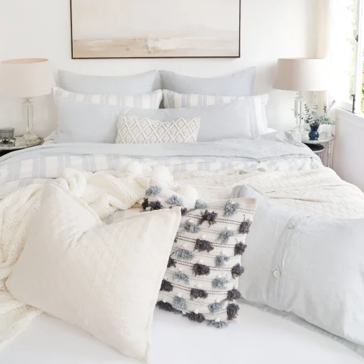 Carter Body Pillow, Ivory & Denim^Be Home Outlet
