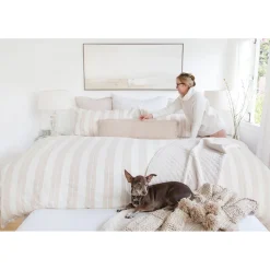 Carter Body Pillow, Ivory & Amber^Be Home Shop