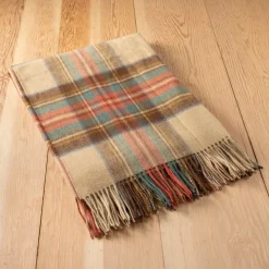 Cashmere Knee Blanket in Stewart Dress Antique Tartan^Be Home Store