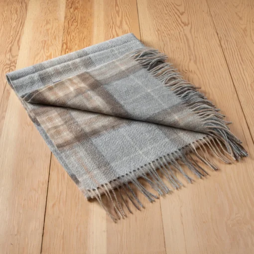 Cashmere Knee Blanket in Mackellar Tartan^Be Home Shop