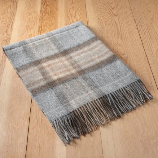Cashmere Knee Blanket in Mackellar Tartan^Be Home Shop