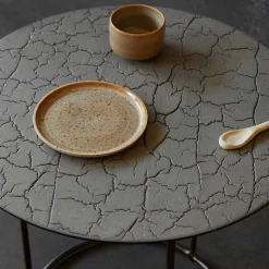 Celeste Side Table, Taupe Lava