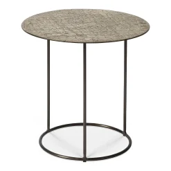 Celeste Side Table, Taupe Lava