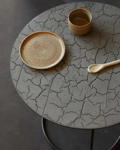 Celeste Side Table, Taupe Lava