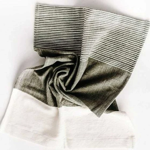 Chesapeake Hand Towel, Grey with Natural