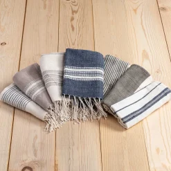 Chesapeake Hand Towel, Grey with Natural