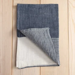 Chesapeake Hand Towel, Navy with Natural
