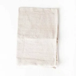 Chesapeake Hand Towel, Stone with Natural