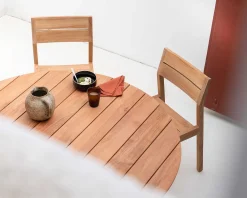 Circle Solid Teak Outdoor Dining Table, 54