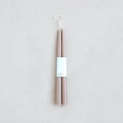 Classic Taper Candle, Set of 2, Greige^Be Home Flash Sale