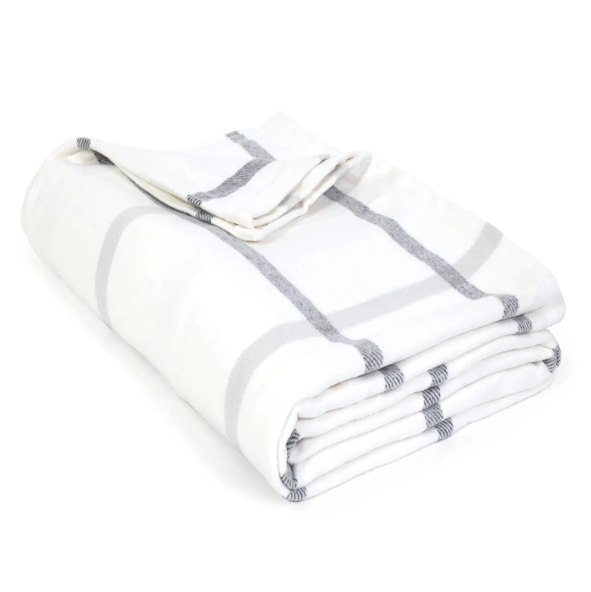 Copenhagen King Blanket, White & Grey^Be Home Hot