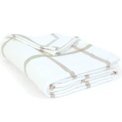 Copenhagen King Blanket, White & Olive^Be Home Cheap