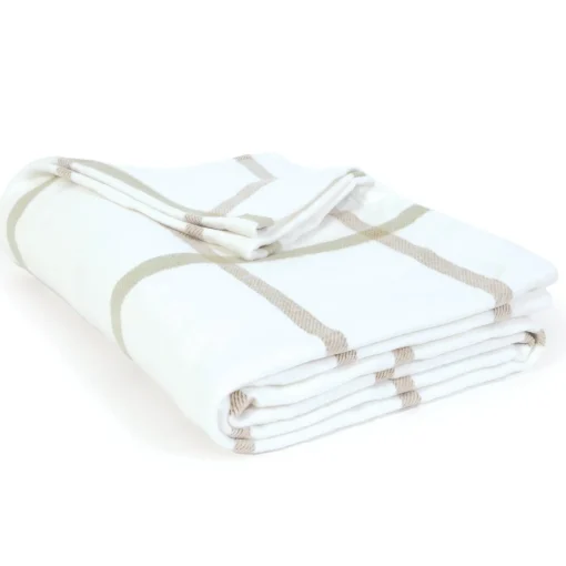 Copenhagen King Blanket, White & Olive^Be Home Cheap