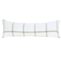 Copenhagen Rectangular Pillow, White & Olive^Be Home Store