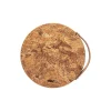 Cork Trivet with Leather Handle, Medium