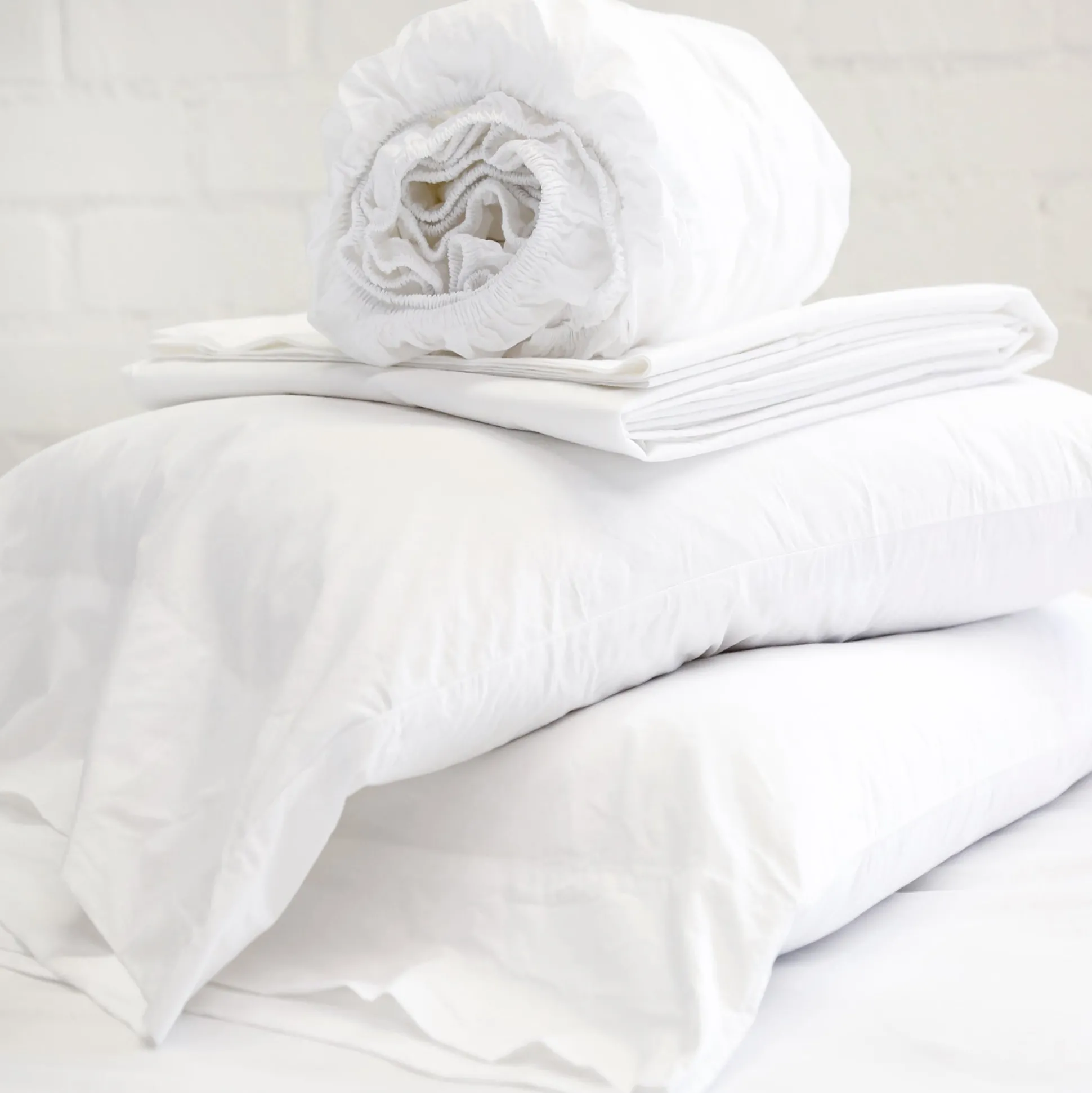 Cotton Percale Sheet Set, King , White^Be Home Online