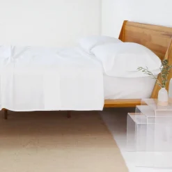 Cotton Percale Sheet Set, King , White^Be Home Online