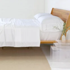 Cotton Sateen Sheet Set, Queen, White^Be Home New