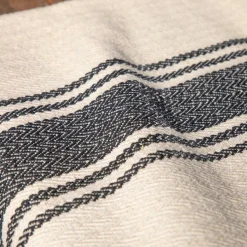 Cotton Canvas Table Runner with Stripes