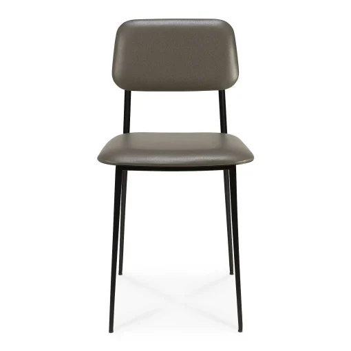 DC Leather Dining Chair, Olive Green