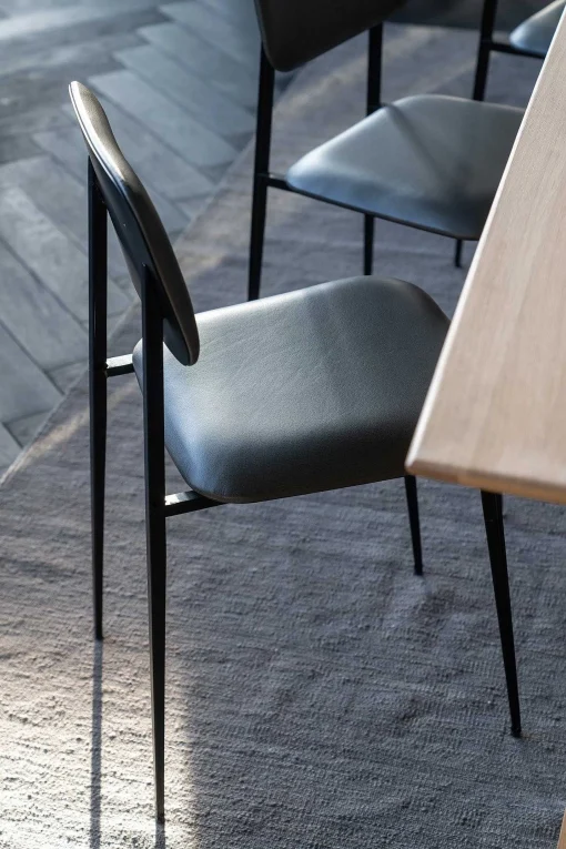 DC Leather Dining Chair, Olive Green