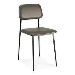 DC Leather Dining Chair, Olive Green