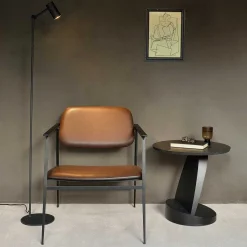 DC Leather Lounge Chair, Chocolate