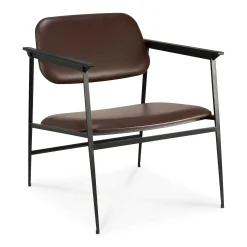 DC Leather Lounge Chair, Chocolate