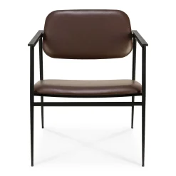DC Leather Lounge Chair, Chocolate