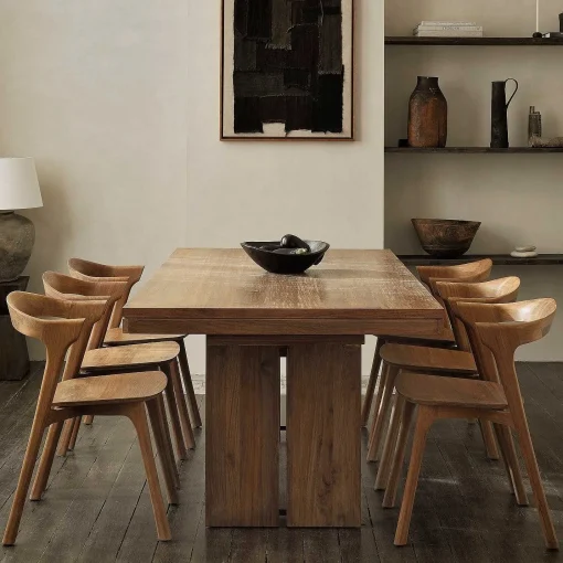 Double Extendable Dining Table, Teak