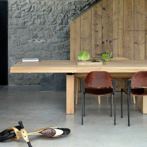 Double Extendable Dining Table, Oak