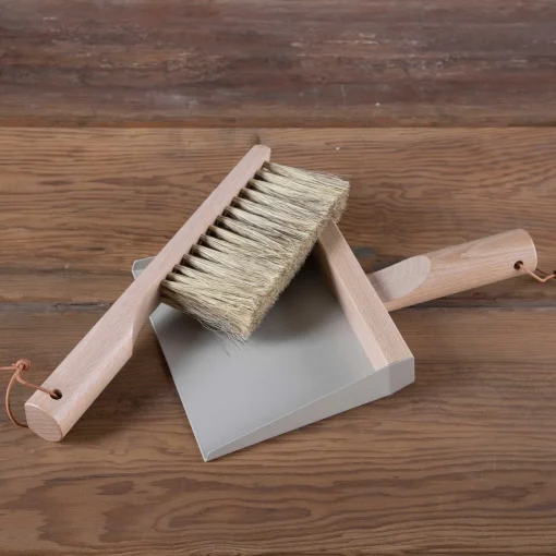 Dustpan & Natural Brush Set, Grey