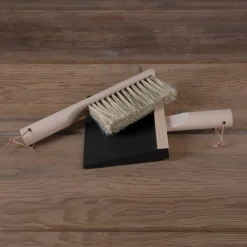 Dustpan & Natural Brush Set, Black^Be Home Outlet