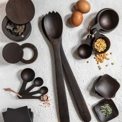 Ebony Teak Spice Cellar with Scoop
